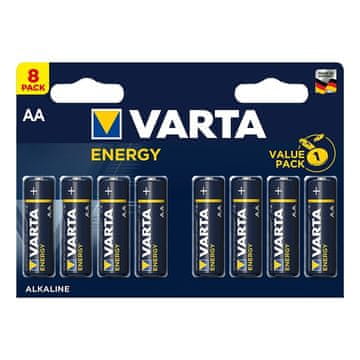 Northix Varta Energy alkalne baterije AA, 8 komada u višepakiranju