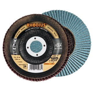 Rhodius 125 mm K80 F1 ventilatorski brusni disk