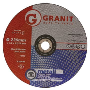 Čelična rezna ploča 230 mm 22 mm GRANIT