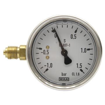 Vakuumski manometar fi 63 - 1 → + 1,5 bar 1/4" glicerin