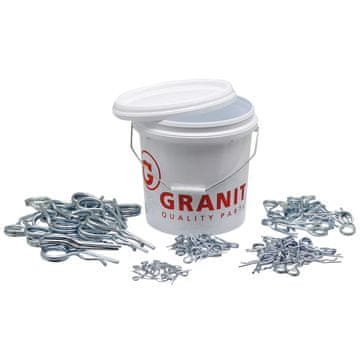 Set dvostruko savijenih opružnih klinova, pocinčani čelik, 999003