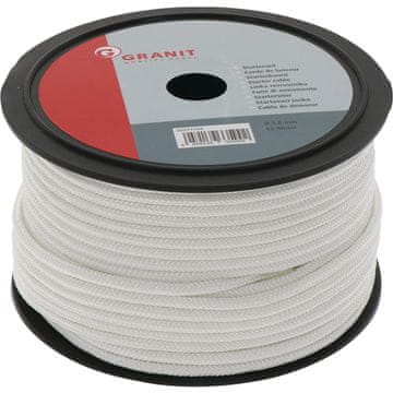 Uže za pokretanje motora, alat za izvlačenje, promjer 5,0 mm, 60 m, bijelo