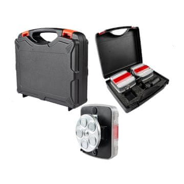 Granit Bežični magnetski LED stražnji set svjetala s kućištem, bijeli