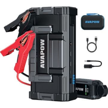 Jump starter Booster T8 MAX 88.8Wh 6000A 24000mAh Svjetiljka