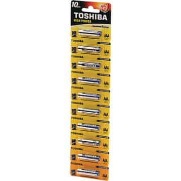 TOSHIBA Alkalne baterije standardne AAA 1.5V Alkalne HIGH POWER 10x10 kom