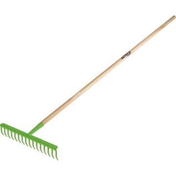 Vrtne grablje za lišće s drvenom drškom 16 zuba 1650x420 mm 14340