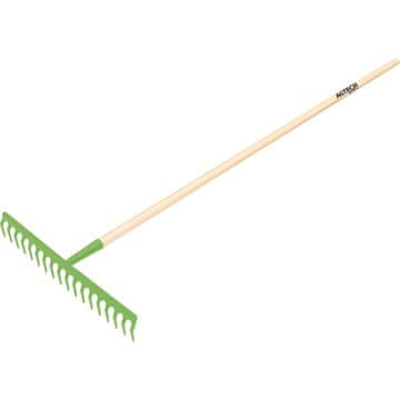 Vrtne grablje za lišće s drvenom drškom, 18 zubaca, 1500x470 mm, 00091