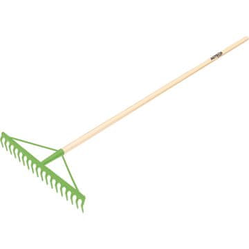 Vrtne grablje za kamenje s drvenom drškom, 20 zuba, 1600x550mm, 76282