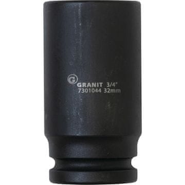 3/4" udarni nasadni ključ, šesterokutni, dugi, 32 mm