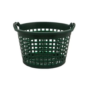 Zelena vrtna košara, okrugla, 15 kg, 280x400 mm