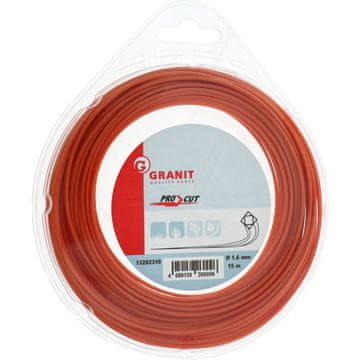 Granit Pro Cut najlonska struna za rezanje, s 4 kuta, 1,6 mm, 15 m