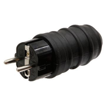 Granit Crni gumeni utikač teške verzije 10/16A 250V