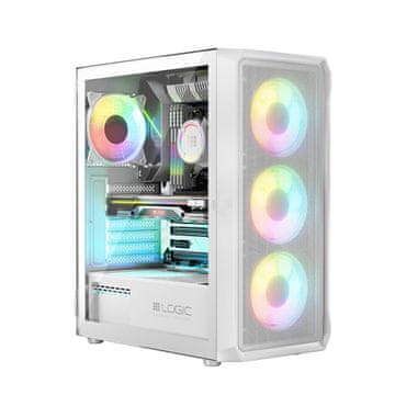 slomart LGC PORTOS ARGB Midi Tower USB 3.0 kućište Bijelo/Crno
