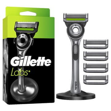 Gillette Gillette Labs Brijač s 5 oštrica i stalkom, srebrni
