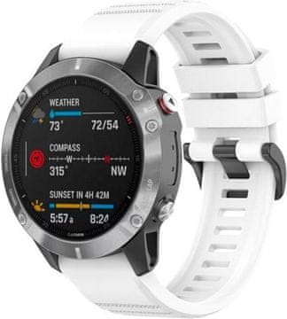 FIXED NON Silikonski remen za Garmin QuickFit 22 mm, Bijeli