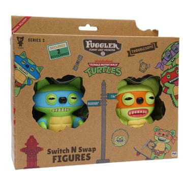slomart PKW FUGGLER S2 SWAP & STYLE FIGURES - 2 PACK (LEONARDO & MICHELANGELO)