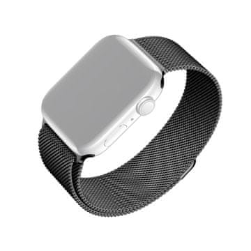 FIXED FIXED Mrežasti remen za Apple Watch 42/44/45/46/49mm, Crni