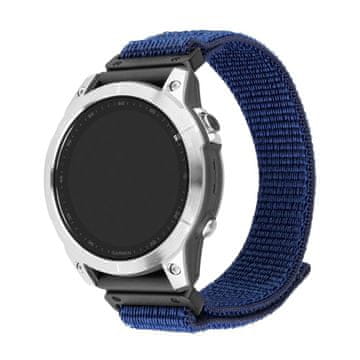FIXED FIXED Nylon Sporty Remen za Garmin QuickFit 22mm, Tamno Plavi
