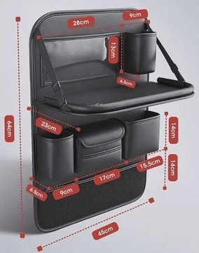 slomart ATL DA796 Organizator za sjedalo automobila - crni