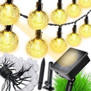 slomart RTO OR1217 Solarna vrtna girlanda 10m, 100 LED svjetiljki, topla bijela