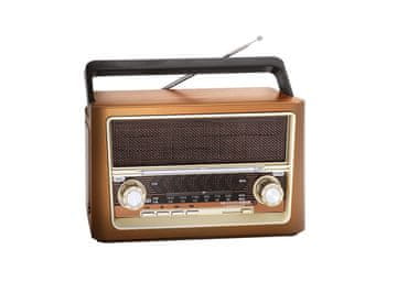 RADIO LTC Elma Retro prijenosni radio (FM/AM/SW, USB, Bluetooth) - smeđi