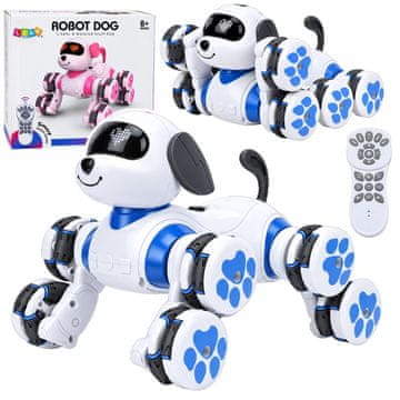 Robot Robot Pas LEAN TOYS - Drift 360, Akrobacije, LED, 8 Kotača (Plavi)