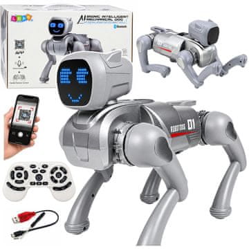 Robot Robot Pas AI LEAN TOYS - Bluetooth, Aplikacija, Programibilni (Srebrni)