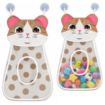 slomart LEAN TOYS Organizator za Igračke u Kupaonici - Mačić Bež (50 cm)