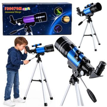 slomart LEAN TOYS Teleskop za Djecu 150x s Normalnim Stalkom (Plavi)