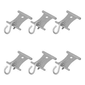Northix Vješalica s S-kukom za šinu šatora 5/6 mm i 7/8 mm - set od 6 komada