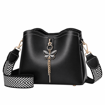 Dollcini Ženska crossbody torbica od umjetne kože crna