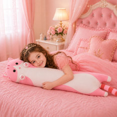 Dollcini Plišana igračka mačka 60 cm ružičasta