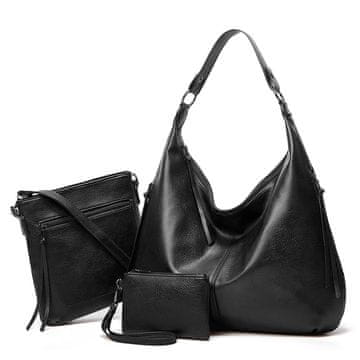 Dollcini Ženska crossbody torbica od umjetne kože crna velikog kapaciteta