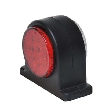 Northix Gabaritna svjetiljka crveno/bijela 68x62mm 8LED