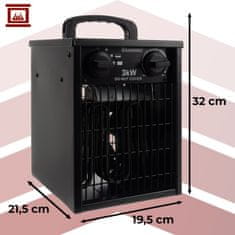 Kaminer Industrijski električni grijač s termostatom 3000W 230V
