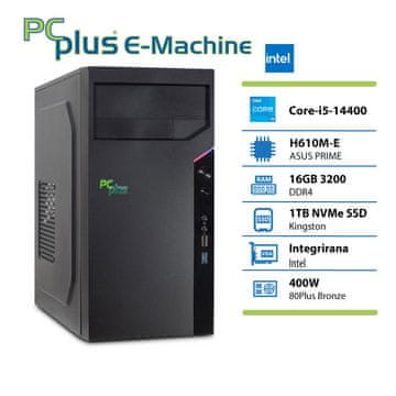 PCplus e-machine i5 14400 16GB DDR4 1TB SSD stolno računalo