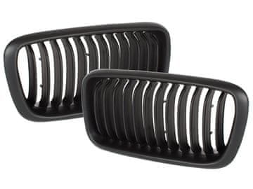 BMW 7 E38 FL 98-01 maske između prednjih svjetala (bubrezi) lijevi + desni set CRNE MAT