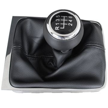 VW Passat CC 08-12 CRNA ručica mjenjača + CRNA manžetna s KROMIRANIM okvirom 6 BRZINA