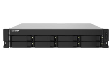 Qnap NAS poslužitelj s 8 utora za diskove, 4 GB RAM-a, 2x 10 Gb SFP+, 2x 2,5 Gb mrežna priključka
