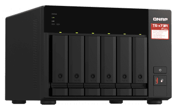 Qnap NAS poslužitelj s 6 utora za diskove, 8 GB RAM-a, 2x 2,5 GbE mrežna priključka