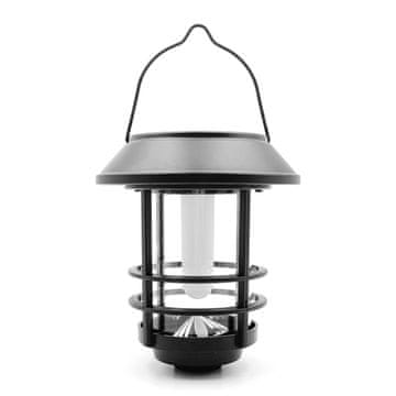 LAMPA PLASTROL LED solarna lampa - lampion, crna, IP44