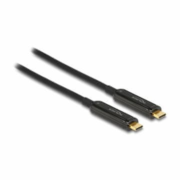 Delock kabel USB DisplayPort aktivni optički C-C 4K 60Hz 25m crni 84126