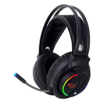 Northix Esperanza Stereo Gaming Slušalice s Mikrofonom RGB Nightshade