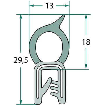 Brtva 5 m 1 mm 654A2516/2/5 GRANIT