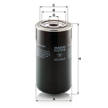 Mann Filter Filter ulja hidrauličnog mjenjača MANN FI 4355850