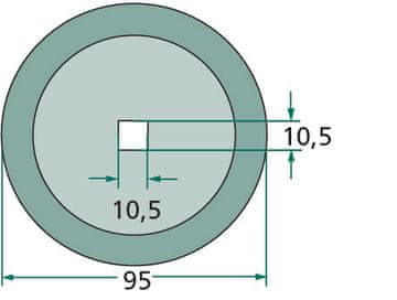 Nož za prikolicu za hranjenje, utovarivač, rezač silaže, 95 mm, promjer 10,5 mm, 16800020