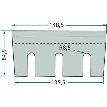 John Deere 5000 serija bubnjastih noževa za krmni kombajn E81243 E66678