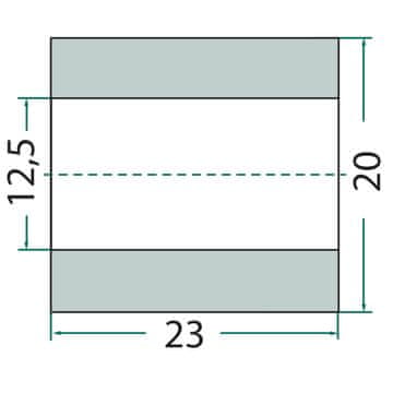 Čahura 18063-PER-61 12,5 x 20 x 23 mm 13701