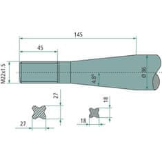 Blue Line Zupci utovarivača savijeni 810 mm M22 VICON