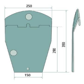 Granit Klizna papučica 390 mm VICON KVERNELAND 5512510086